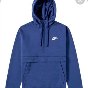 Nike half zip hoodie navy